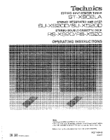 Technics - RSX-520 - Owners manual 